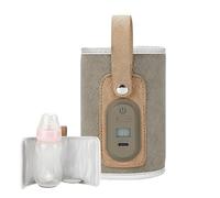 Baby Milk Warmer - Adjustable Portable Bottle, Heating Sleeve Digital Display Temperature Control | USB Powered Insulated Cover Keeping Drinks Warm Home, Nursery, While Travelling Holidays