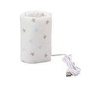 Baby Milk Warmer, Bottle Warmer for Breast Milk - Bottle Warmer Bag with USB Insulated Cover, Milk Warmer,Milk Sleeve Heat Keeper, star love, Consulte la descripción, See description