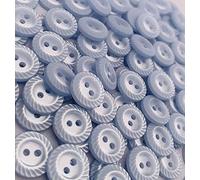 Baby Mill Edge Buttons - by Simply Sew Crafty™ - Available in 11mm, 14mm or 16mm Sizes - Pack of 100 (Pale Blue, 16mm)