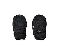 Baby mittens in double layer of merino wool fleece with stay on toggles