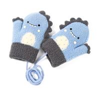 Baby Mittens on String Infant Warm Mitts Full Finger Gloves Magic Snow String Mittens Child Cold Weather String Mittens Boys Girls Outdoor Snow Ski Gloves Hand Warmer Gloves Xmas Gifts (Blue)