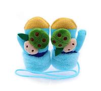 Baby Mittens on String Toddler Warm Mitts Infant Boys Girls Full Finger Gloves Winter Thick Warm Knitted Gloves Mittens with String Baby Knit Mittens Magic Snow Mittens