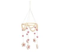 Baby Mobile, Baby Bed Wind Chime, Toys Bell Decoration | Handmade Felt Balls, Wooden Beads Suspension | 1 Piece, for Playpen, Bassinet, Nursery and Bedroom