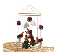 Baby Mobile | Christmas Mobile for Baby,Wind Chime, Felt Reindeer Christmas Tree Nursery Decor for Children's Room Birthday Bedroom Girls Play Wall