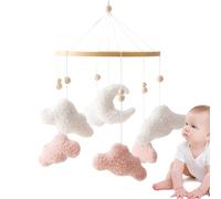 Baby Mobile for Bassinet | Bed Mobiles - Plush Cloud-Shaped Pendants Stroller Play Nursery Decoration for Crib Bassinet Birthday Baby Shower