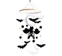 Baby Mobile for Cot, Kindergarten Nursery Decoration with Felt Goose, Strawberries, Flowers and Wooden Beads, Hanging Ceiling Wind Chime Cot Mobile, Unisex Baby Shower & Newborn Gift