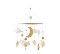 Baby Mobile for Cot, Musical Cradle Pendant with Melodies, Bohemian Versatile Mobile for Girls 0-3 Years for Playing and Sleeping