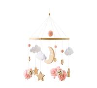 Baby Mobile for Cradle, Music Mobile for Baby Cot, Boho Baby Mobile for Girls, Children's Room, Playtime, Sleep
