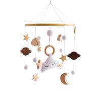 Baby Mobile for Crib,Baby Crib Mobile, Wooden Mobile Crib Moon Stars Baby Toys, Hanging Bed Bell, Wind Chime, Moses Bassinet, Mobile Crib Toys, Mobile Crib Toys