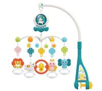 Baby Mobile for Crib -Night Sky Projector Baby Crib Mobile - Musical Bassinet Mobile for Brain Development and Sleep - Blue and Pink Baby Crib Mobile
