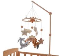 Baby Mobile for Crib, Sea Creatures Baby Bed Wind Chime, Cartoon Toys Hangable Marine Animal Decoration for Bassinet Nursery Bed Bell Boys Girls Bedroom Crib