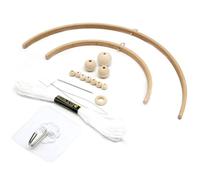 Baby Mobile Hanger, Wooden Mobile Frame Kit Wind Chimes Material Beads Bell Frame Hanger Making Kit Crib Bed Decoration Toy, Mobile Frame Kit, Style 1