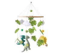 Baby Mobile, Mobile Baby Wind Chimes Dinosaur with Clouds, Hanging Mobile Wind Chime, Wooden Mobile Baby Wind Chime, Gift for Baby Girls or Boys (D)