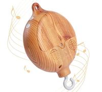 Baby Mobile Music Box Wood Effect Music Box Bed Bell, Children's Bed Mobile Motor Baby Music Box Spinner Mobile Baby Bed Linen Rotating Bed Bell Pendant Baby Bed Decoration