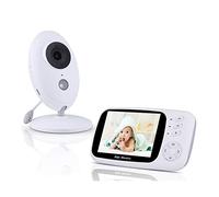 Baby Monitor 3.5 Inches with Camera and Audio Two-Way Intercom Lullaby Automatic Night Vision Temperature Detection
