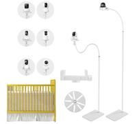 Baby Monitor Floor Stand Holder, Baby Camera Holder, Universal Floor Mount Camera Stand for Surveillance, Video Monitor Shelf with Flexible Hose Compatible with Most Universal Camera Models Anmeate