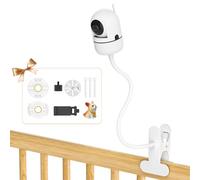 Baby Monitor Mount for HelloBaby, VTech, Infant Optics, ANMEATE, Nanit Pro, Eufy, Owlet, VAVA and Most Baby Monitor Crib Mounts - Universal 19.4" Flexible Goosenesk Clip Mounts