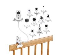 Baby Monitor Mount, Universal Camera Holder with No-Drill Clamp for Crib and Desk, Compatible with Philips Avent, GHB, HelloBaby, 360° Adjustable Stability