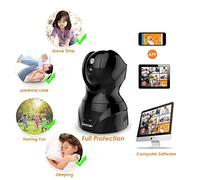 Baby Monitor Night Vision, Baby WiFi Monitor with HD 720P Camera and Double Audio Ideal for New Moms, 49 Ft Display, 350° Wide-Angle Lens Included,Intelligent Alarm,3D Noise Reduction