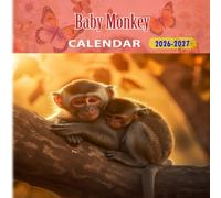 Baby Monkey Calendar 2026-2027: 18 Month Planner To Keep You On Track from Sep 2026 to Dec 2027,Square 8.5 x 8.5 Inches Gift For Organizing & Planning