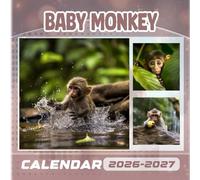 Baby Monkey Calendar 2026-2027: 18 Month Planner To Keep You On Track from Sep 2026 to Dec 2027,Square 8.5 x 8.5 Inches Gift For Organizing & Planning