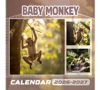 Baby Monkey Calendar 2026-2027: 18 Month Planner To Keep You On Track from Sep 2026 to Dec 2027,Square 8.5 x 8.5 Inches Gift For Organizing & Planning