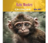 Baby Monkey Calendar 2026-2027: 18 Month Planner To Keep You On Track from Sep 2026 to Dec 2027,Square 8.5 x 8.5 Inches Gift For Organizing & Planning