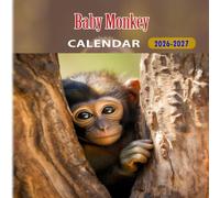 Baby Monkey Calendar 2026-2027: 18 Month Planner To Keep You On Track from Sep 2026 to Dec 2027,Square 8.5 x 8.5 Inches Gift For Organizing & Planning