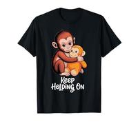 Baby Monkey Keep Holding On Cute Graphic T-Shirt