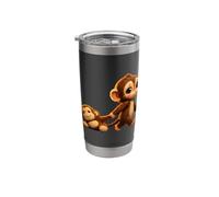 Baby Monkey Macaque Punch Meme Plush Cute Monkey Named Punch Stainless Steel Insulated Tumbler