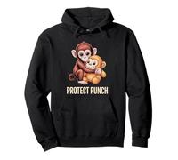 Baby Monkey Protect Punch Cute Graphic Pullover Hoodie