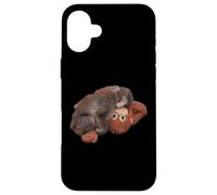 Baby Monkey Punch Cute Stuffed Buddy Case for iPhone 16 Plus