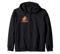 Baby Monkey Punch Little Punch Big Love Baby Monkey Zip Hoodie
