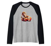Baby Monkey Punch Little Punch Big Love Raglan Baseball Tee