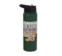Baby Monkey Stuffed Animal Viral Internet Meme Punching in Stainless Steel Insulated Water Bottle