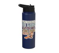 Baby Monkey Stuffed Animal Viral Internet Meme Punching in Stainless Steel Insulated Water Bottle