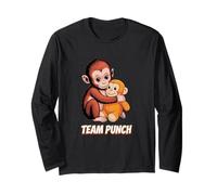 Baby Monkey Team Punch Cute Graphic Long Sleeve T-Shirt