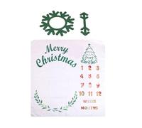 Baby Monthly Blanket Christmas Newborns Growth Chart Soft & Comfortable Photography Background Cloth Props Washable Infant Blanket