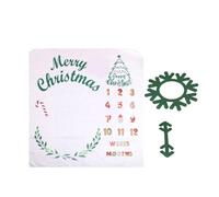 Baby Monthly Blanket Christmas Newborns Growth Chart Soft & Comfortable Photography Background Cloth Props