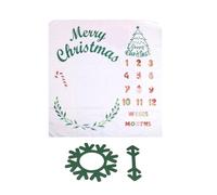 Baby Monthly Blanket Christmas Newborns Growth Chart Soft & Comfortable Photography Background Cloth Props