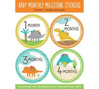 Baby Monthly Milestone Stickers: Dinosaurs (12 stickers)