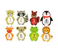 Baby Monthly Stickers 12 Pack Paper Milestone Decals | Clothing-safe Adhesive, Won’t Stain Outfits, Film-covered Surface, Nursery Use, Photo Album Updates