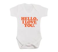Baby Moo's HELLO, I LOVE YOU Baby Grow | Unisex Cool The Doors Funny Vest Bodysuit - Rock n Roll Music New Baby or Parents Gift UK (0-3 months)