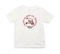 Baby Moo's Ride My Trike Queen Inspired Baby & Kids T-Shirt Top | Unisex Cool Music T Shirt Top - Alternative Rock Baby & Kids Gifts UK (as8, Age, 2_Years, 3_Years) White