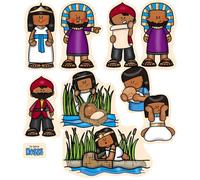 Baby Moses Felt Figures for Bible Flannel Board Stories 11 Precut Figures Story Guide Activity Pages Made in USA