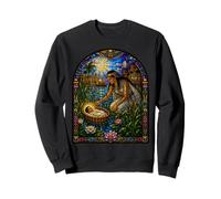 Baby Moses Nile Basket Pharaoh Daughter Bible Mosaic Art Sweatshirt