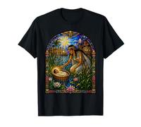 Baby Moses Nile Basket Pharaoh Daughter Bible Mosaic Art T-Shirt