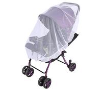 Baby Mosquito Net, Universal Kids Stroller Pushchair Mosquito Insect Net Washable Breathable Mesh Cover for Pushchairs, Pram, Buggy, Carrycot(White)