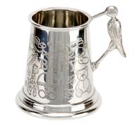 Baby Mug - Pewter, Baby Stork Handle