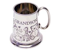 Baby Mug - Pewter Grandson - GIFT BOXED